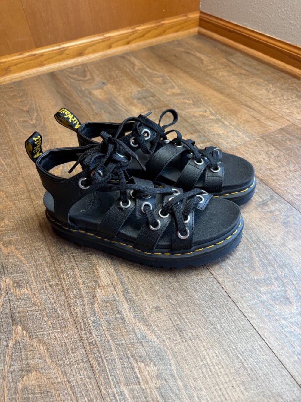 DR MARTENS Women's Blaire Hardware Leather Strap Sandals size US 10 - Picture 4 of 10